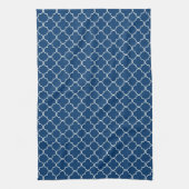 Blue White Quatrefoil Kitchen Cloth Towel Theedoek (Verticaal)