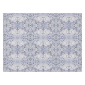 Blue White Rabbit Bunny Tile Design Floral Decor Tafelkleed (Voorkant (Horizontaal))