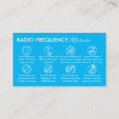Blue White Radio Frequency Skin Tighten Aftercare Visitekaartje (Achterkant)