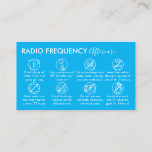Blue White Radio Frequency Skin Tighten Aftercare Visitekaartje