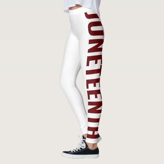 Blue White Red Freedom Day June 19 JUNETEENTH Leggings (Links)