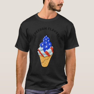 Blue White Red Ice Cream Cone 4 juli onafhankelijk T-shirt