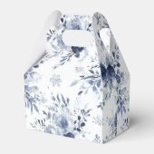 Blue White Romantic Floral Bridal Shower Wedding Bedankdoosjes (Achterkant)