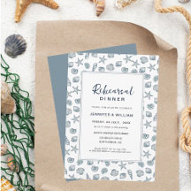 Blue & White Seashell repetitie diner