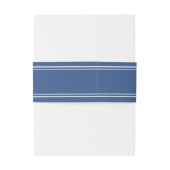 Blue White Simple Chic Elegant Minimalist Weddensc Uitnodigingen Wikkel (Achterkant Voorbeeld)