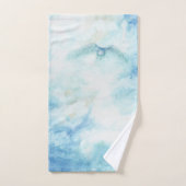 Blue White Sky Clouds Artistic Bad Handdoek (Handdoek)