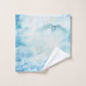 Blue White Sky Clouds Artistic Bad Handdoek (Wasdoekje)