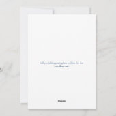 Blue & White Snowflake Christmas Photo Card Feestdagenkaart (Achterkant)