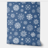 Blue & White Snowflake pattern for Your Kid Room Behang (Afrollen)