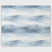 Blue White Snowflakes kerst Cadeaupapier (Vlak)