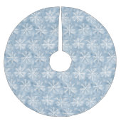 Blue White Snowflakes kerst Kerstboom Rok (Voorkant)