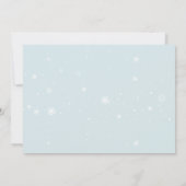 Blue White Snowflakes Winter Custom Photo Feestdagenkaart (Achterkant)