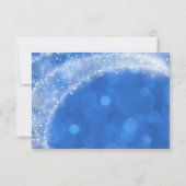 Blue & White Sparkle Cinderella Thank You Bedankkaart (Achterkant)