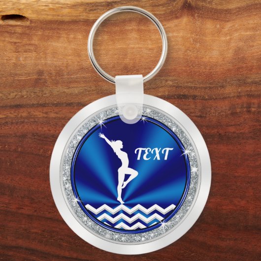 Blue White Specialized Gymnastics Gifts for Girls Sleutelhanger (Achterkant)