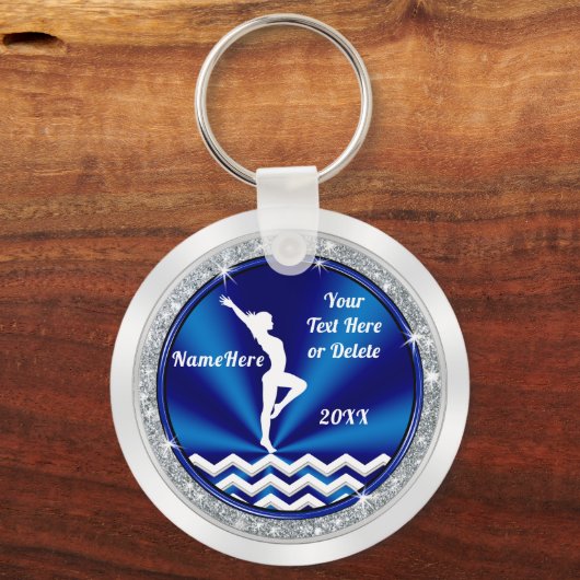 Blue White Specialized Gymnastics Gifts for Girls Sleutelhanger (Voorkant)