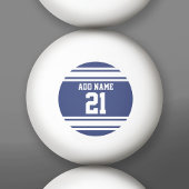 Blue White Sports Jersey Custom Name Number Pingpongbal