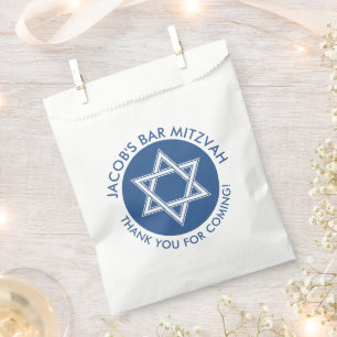 Blue White Star van David Bar Mitzvah Bedankzakje
