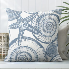 Blue & White Starfish Sierkussen