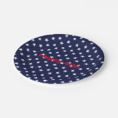 Blue & White Stars 4th of July Party Paper Borden Papieren Bordje (Gekanteld)