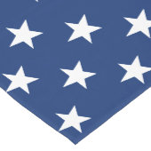 Blue White Stars Patriottic Decor Wide Table Runne Medium Tafelloper (Hoek)