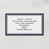 Blue White Stripe Blue Ribbon, Gold Framed Label P (Achterkant)