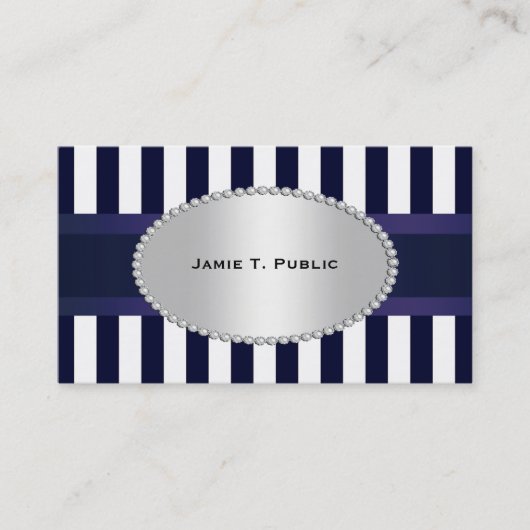 Blue White Stripe Blue Ribbon, Gold Framed Label P (Voorkant)