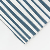 Blue White Stripe Custom Monogram Aangepast op maa Fleece Deken (Hoek)