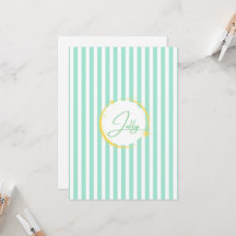 Blue & White Striped Jolly Holiday