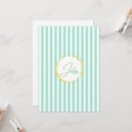 Blue & White Striped Jolly Holiday