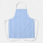 Blue White Stripes Chef Baker Cateraar Schort (Voorkant)