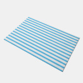 blue & white stripes deurmat (Schuin)