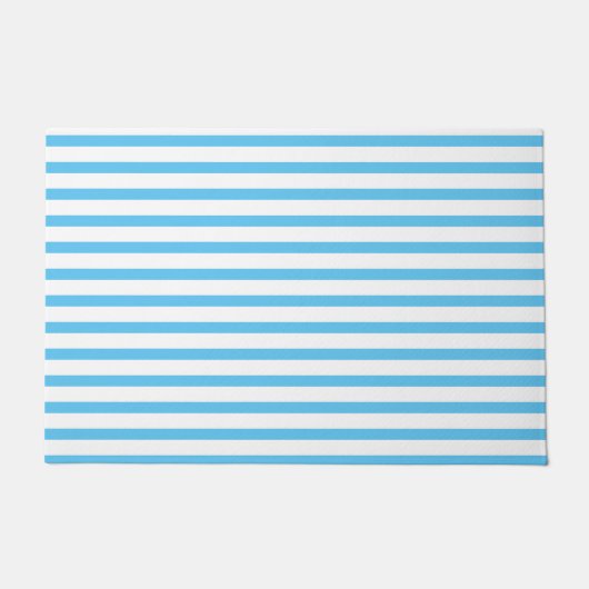 blue & white stripes deurmat (Voorkant)