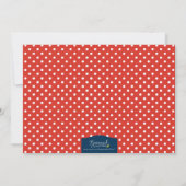 Blue White Stripes Pirate Ship Birthday Invitation Kaart (Achterkant)