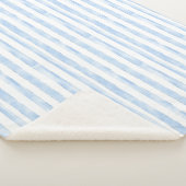 Blue White Stripes   Sherpa Deken (3/4)