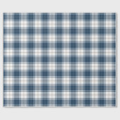 Blue White Tartan Pset Scottish Pattern Cadeaupapier (Vlak)