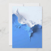 Blue & White Textured Art Wedding Invitation Save The Date (Achterkant)