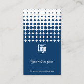 Blue White Thank You, QR Access to Special Offer Visitekaartje (Voorkant)