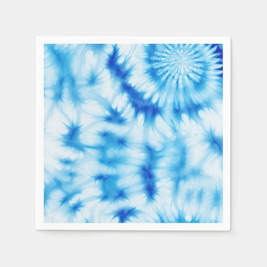 Blue White Tie Dye Servet (Voorkant)