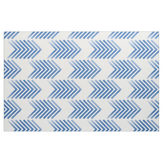 Blue White Tribal Arrow Pattern Fabric Stof (Fat Quarter)