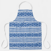 Blue White Tribal Pattern African Schort (Voorkant)