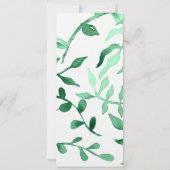 Blue, White Tropical Hibiscus Wedding Invitation Kaart (Achterkant)