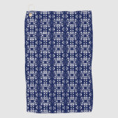 Blue & White Unique Abstract Pattern Golfhanddoek (Voorkant)