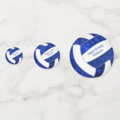 blue - white - volleybal verjaardagsfeest confetti (Voorkanten)