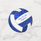 blue - white - volleybal verjaardagsfeest confetti (Kleine voorkant)