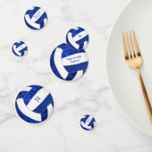 blue - white - volleybal verjaardagsfeest confetti (Groep)