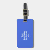 Blue & White Volleyball Bagagelabel (Voorkant verticaal)