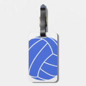 Blue & White Volleyball Bagagelabel (Achterkant verticaal)