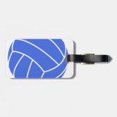 Blue & White Volleyball Bagagelabel (Achterkant horizontaal)