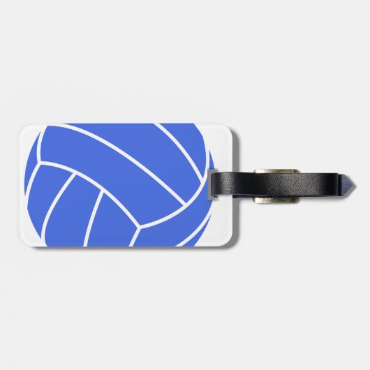 Blue & White Volleyball Bagagelabel (Achterkant horizontaal)