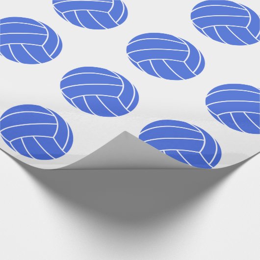 Blue & White Volleyball Cadeaupapier (Hoek)